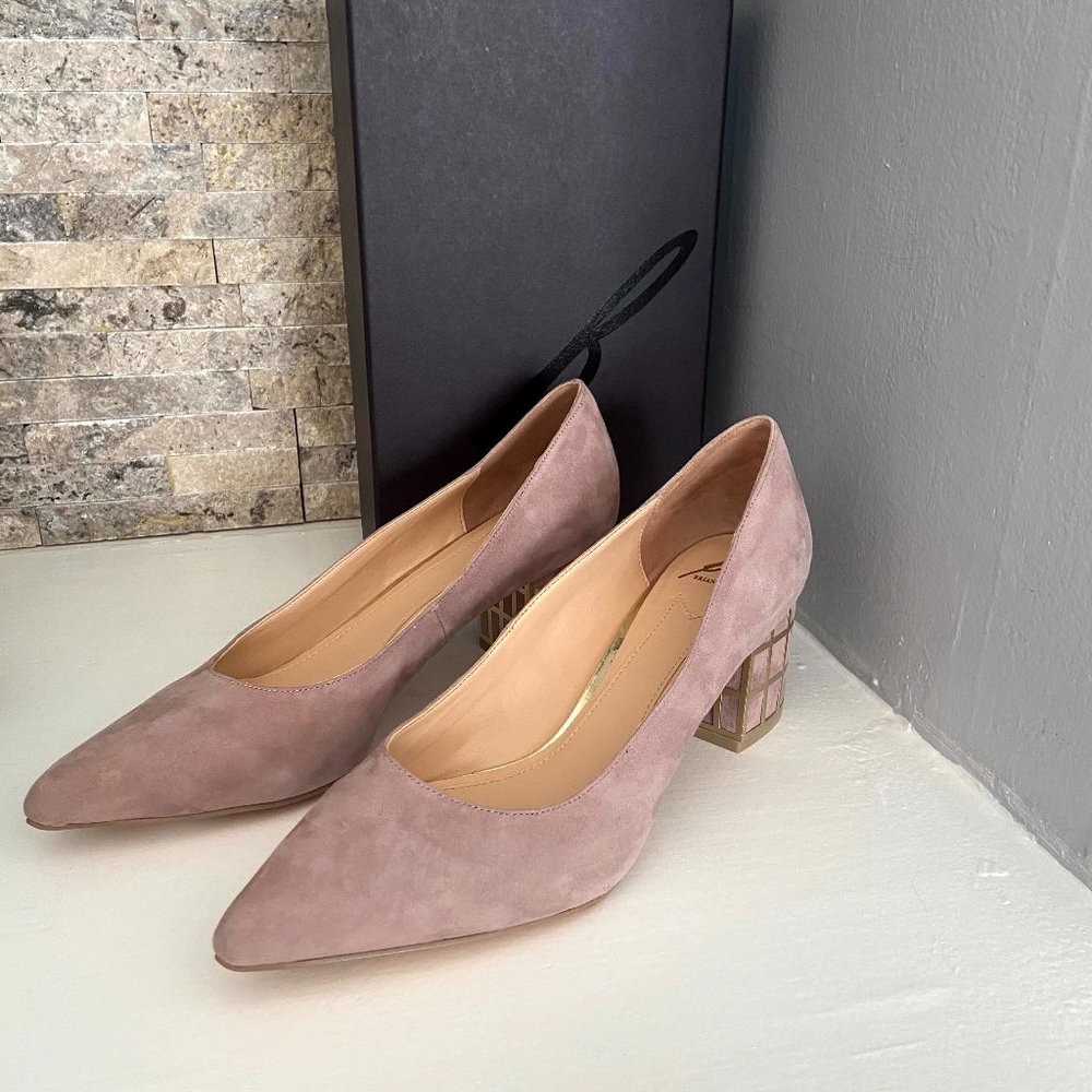 B Brian Atwood- Karina Nude Suede Pumps- size 10